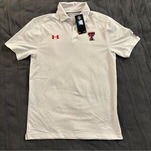 Under Armour Texas Tech Red Raiders Polo Shirt | Men’s Small | White - NEW